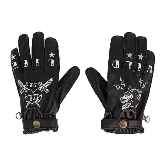 BY CITY Tattoo II leather gloves