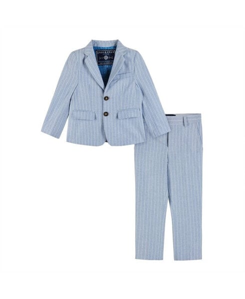 Little Boys Toddler/Child Chambray Stripe Suit Set