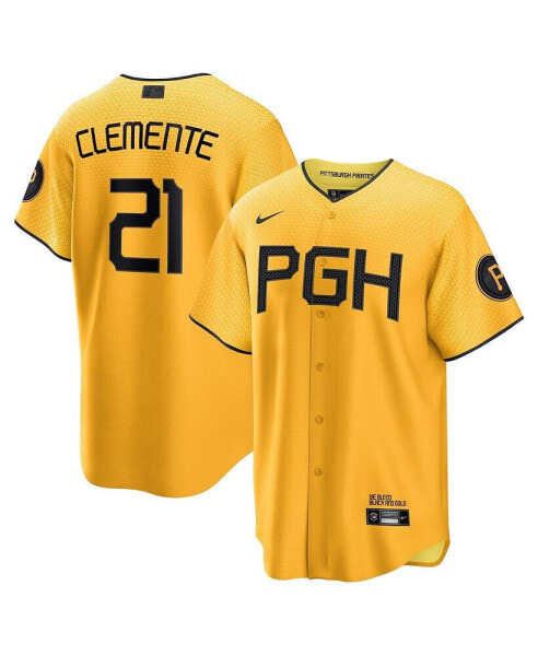 Men's Roberto Clemente Gold Pittsburgh Pirates 2023 City Connect Replica Player Jersey
