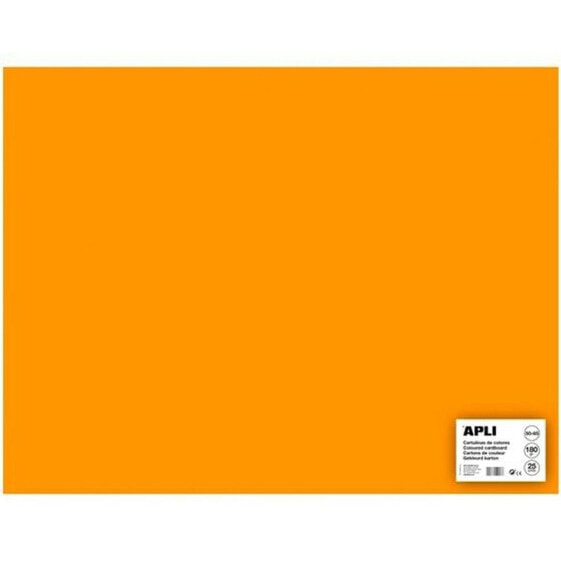 Картонная бумага оранжевая Apli 50 x 65 см (25 штук)