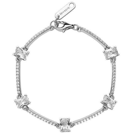 Fancy Infinite White cubic zirconia silver bracelet FIW06