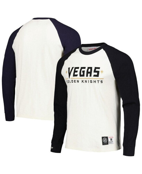 Men's Cream Vegas Golden Knights Legendary Slub Vintage-Like Raglan Long Sleeve T-shirt