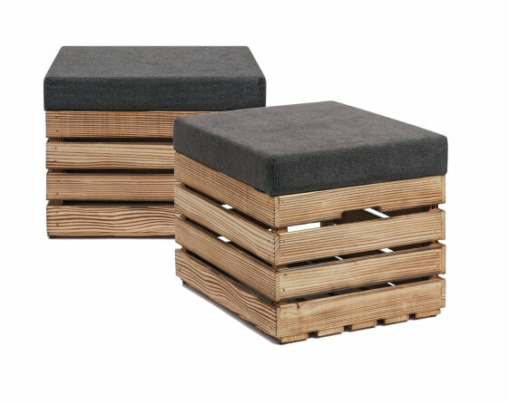 Sitzhocker mit Stauraum FLAME 2er Set