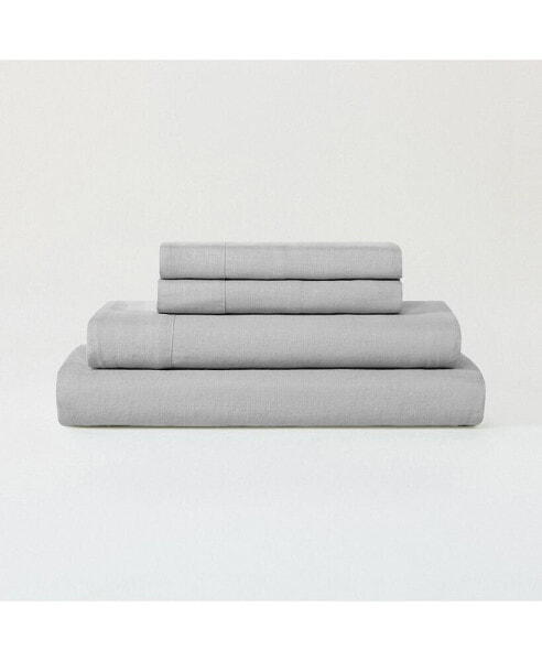 Luxeweave Linen Sheet Set, California King Includes 1 Fitted Sheet 72x84x16, 1 Flat Sheet 110x104 2 Pillowcases 20x36