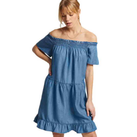 SUPERDRY Vintage Off Shoulder Dress