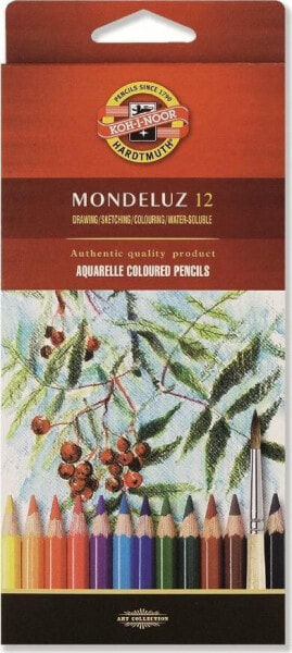 Цветные карандаши акварельные Koh-I-Noor Mondeluz 12 цветов
