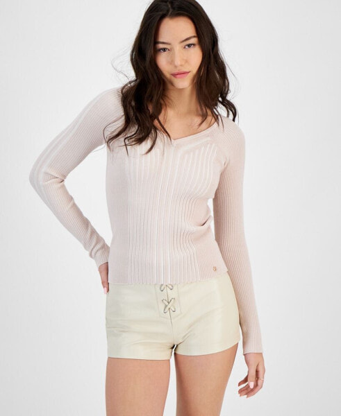 Women's Allie V-Neck Ribbed Sweater