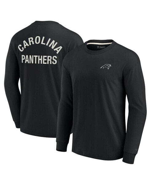 Men's and Women's Black Carolina Panthers Super Soft Long Sleeve T-shirt