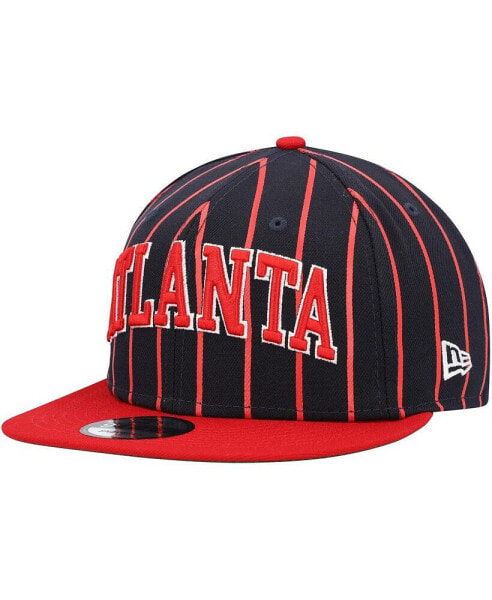 Men's Navy and Red Atlanta Braves City Arch 9FIFTY Snapback Hat