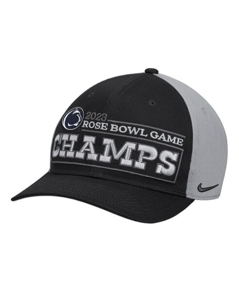 Men's Black Penn State Nittany Lions 2023 Rose Bowl Champions Locker Room CL99 Adjustable Hat