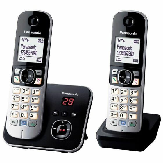 Беспроводный телефон Panasonic KX-TG6822FRB Чёрный Серый