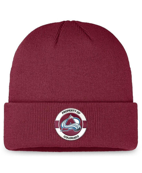 Men's Burgundy Colorado Avalanche Authentic Pro Training Camp Cuffed Knit Hat