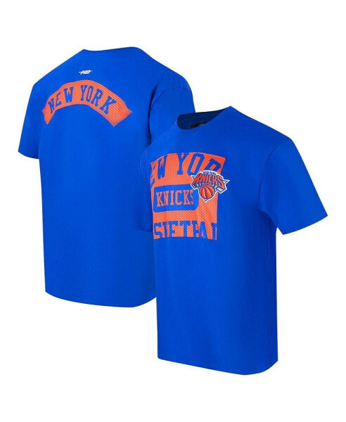 Men's Royal New York Knicks Made To Play Drop Shoulder T-Shirt