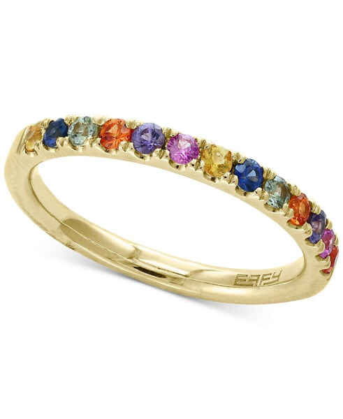 Watercolors by EFFY® Multi-Sapphire Band (5/8 ct. t.w.) in 14k White Gold