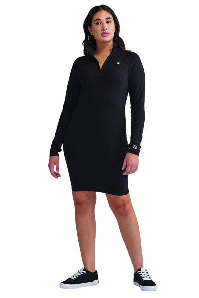Champion 297568 Women's Mock Neck Dress, Black, Size Small