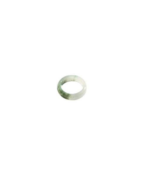 Koi — Mottled green jade ring