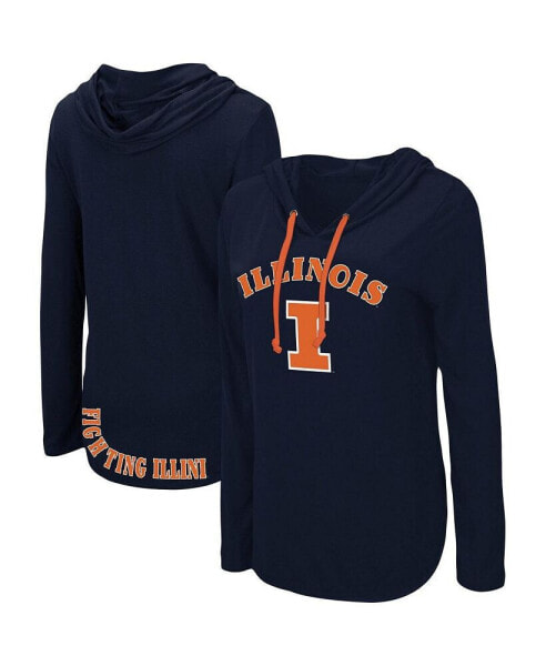 Women's Navy Illinois Fighting Illini My Lover Hoodie Long Sleeve T-shirt