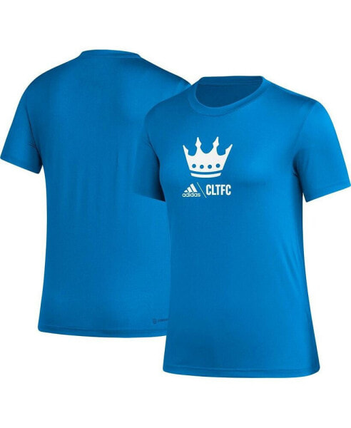 Футболка женская adidas Blue Charlotte FC AEROREADY Club Icon