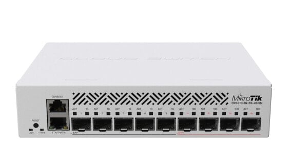 MikroTik CRS310-1G-5S-4S+IN - Managed - L3 - Power over Ethernet (PoE) - Rack mounting - 1U