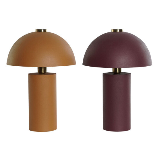 Desk lamp DKD Home Decor Orange Magenta Golden Metal 50 W 220 V 31 x 31 x 45 cm (2 Units)