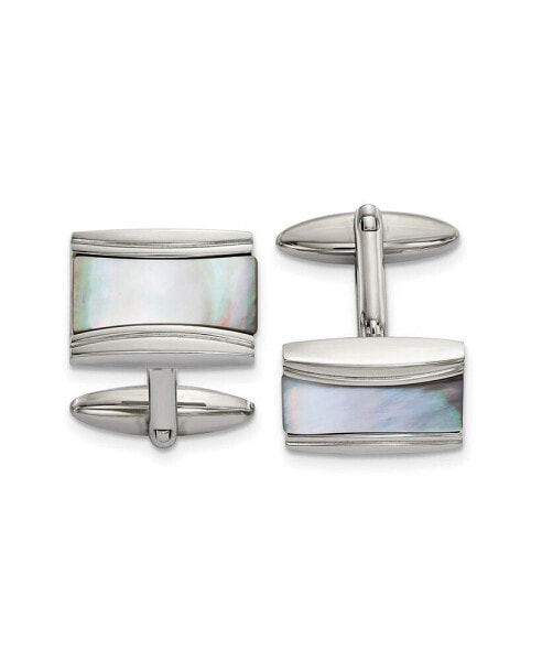 Stainless Steel Polished Rectangle Cufflinks