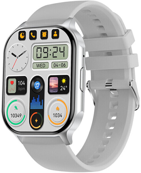 AMOLED Smartwatch W26HK – Silver - Grey