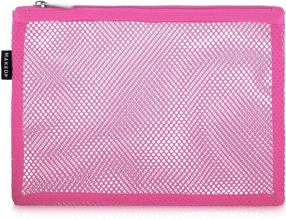 Reisekosmetiktasche rosa Pink mesh 23x15 cm