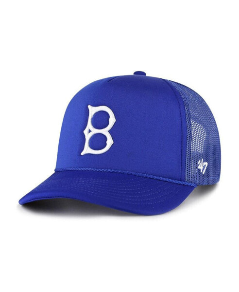 Men's Royal Brooklyn Dodgers Cooperstown Collection Foam Logo Trucker Adjustable Hat