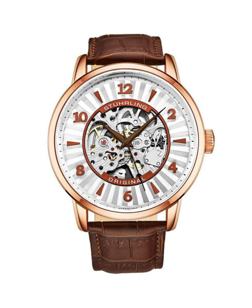 Часы Stuhrling Brown Leather 48mm