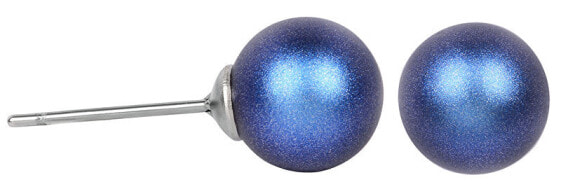 Modern pearl earrings Pearl Iridescent Dark Blue