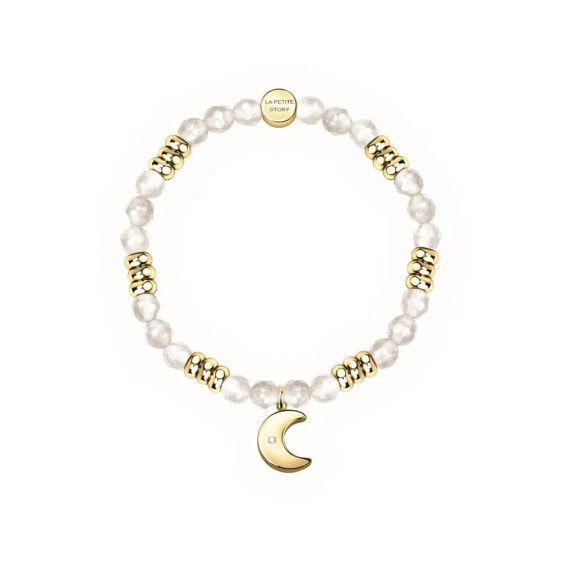 LE PETITE STORY Natural Stone Agata Moon bracelet