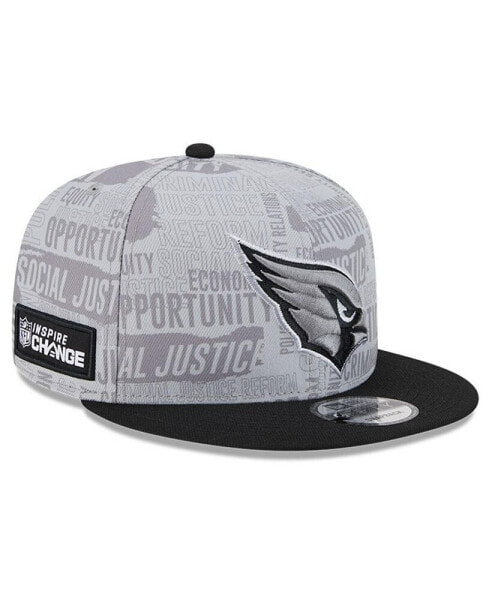 Men's Gray, Black Arizona Cardinals 2023 Inspire Change 9FIFTY Snapback Hat