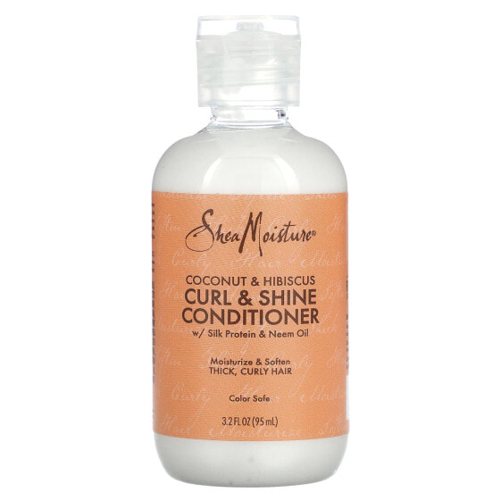 Curl & Shine Conditioner, Thick, Curly Hair, Coconut & Hibiscus, 3.2 fl oz (95 ml)