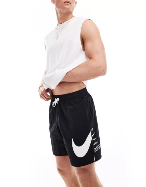 Nike Swimming Specs 7 inch volley swim shorts in black