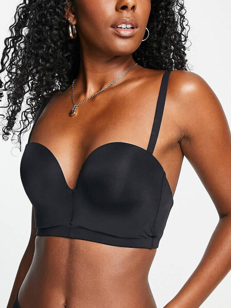 Wonderbra Ultimate backless plunge push up bra in black