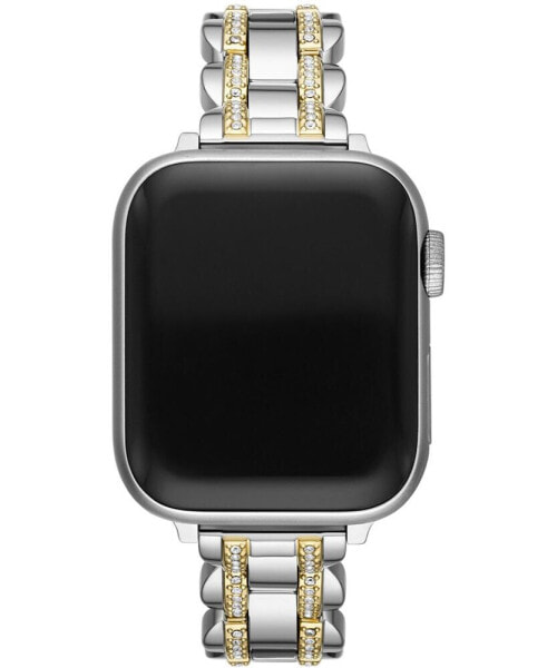 Ремешок для часов кейт спейд new york Pave Glitz Two-Hand из нержавеющей стали двух тоновый для Apple Watch, 38 мм, 40 мм, 41 мм