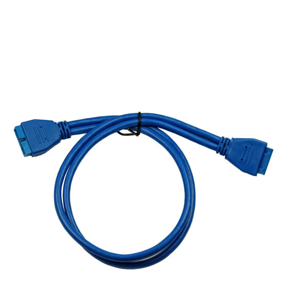 Inter-Tech 0.5m USB3.0/USB3.0 - 0.5 m - USB 3.2 Gen 1 (3.1 Gen 1) - Male/Female - 5000 Mbit/s - Blue