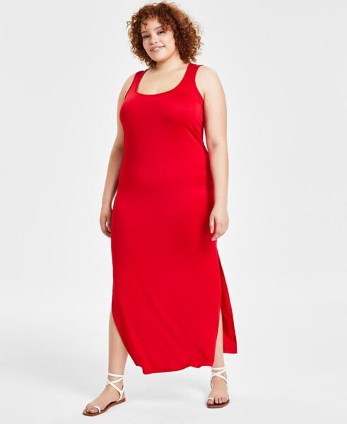 Trendy Plus Size Scoop-Neck Sleeveless Maxi Dress