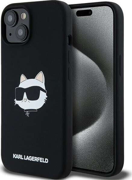 Karl Lagerfeld Karl Lagerfeld KLHMP15SSCHPPLK iPhone 15 / 14 / 13 6.1" czarny/black hardcase Silicone Choupette Head MagSafe