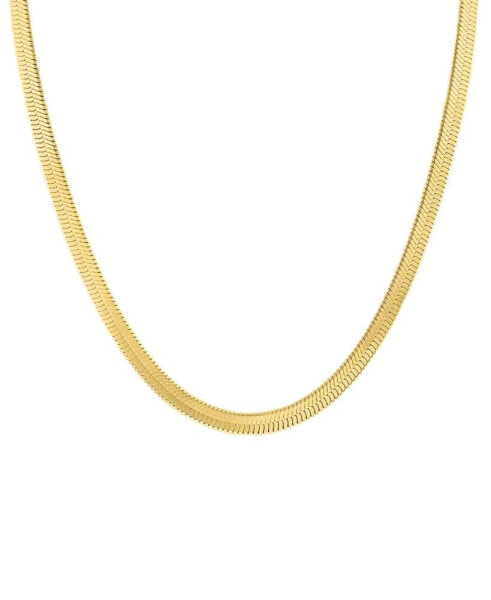18k Gold Plated Anti-Tarnish Herringbone Necklace