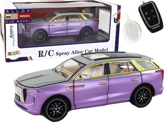 LeanToys Auto RC 1:24 Samochód Pojazd E-9 Aluminiowy Zdalnie Sterowany Fioletowe