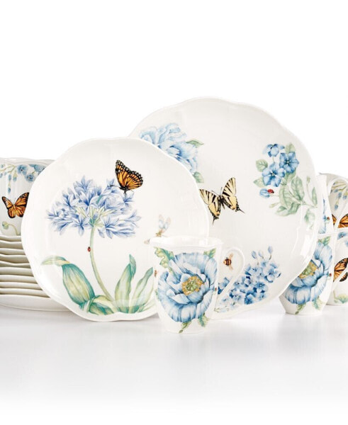 Butterfly Meadow Blue 18 Pc. Dinnerware Set, Service for 6, Created for Macy's