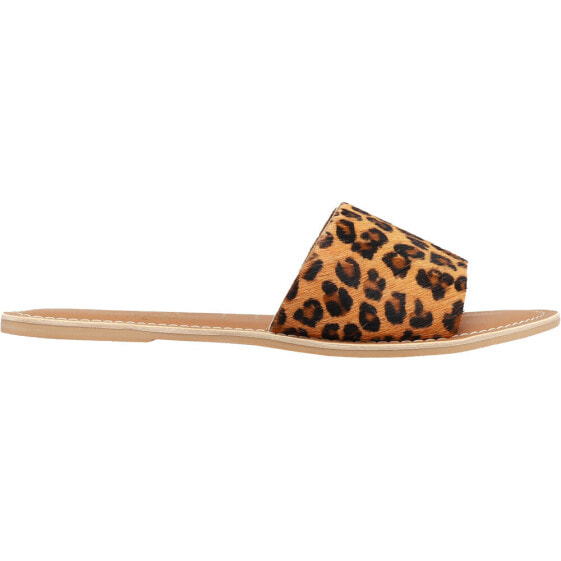 BEACH by Matisse Cabana Leopard Slide Womens Brown Casual Sandals CABANA-TAL