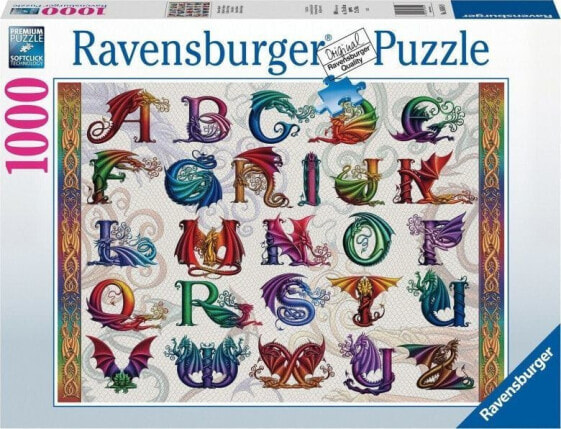 Пазл развивающий Ravensburger 2D 1000 элементов Алфавит драконов