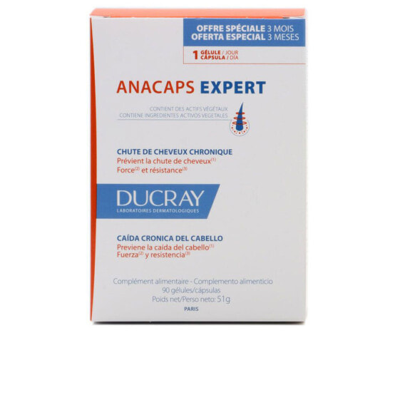 Витаминный комплекс для волос и ногтей DUCRAY ANACAPS EXPERT при реактивном выпадении волос, 90 капсул