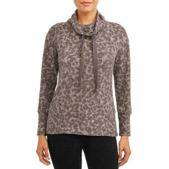 Como Blu Women's Leopard Cowl Neck Pullover size XL