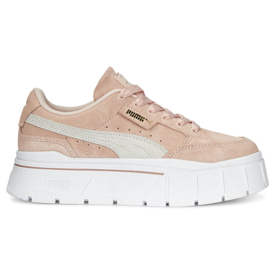 Puma Mayze Stack Suede Platform Womens Pink Sneakers Casual Shoes 38398307