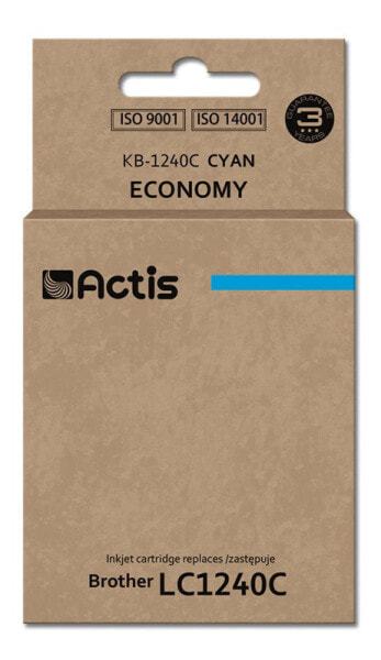 Actis KB-1240C ink (replacement for Brother LC1240C/LC1220C; Standard; 19 ml; cyan) - Standard Yield - Dye-based ink - 19 ml - 1 pc(s) - Single pack