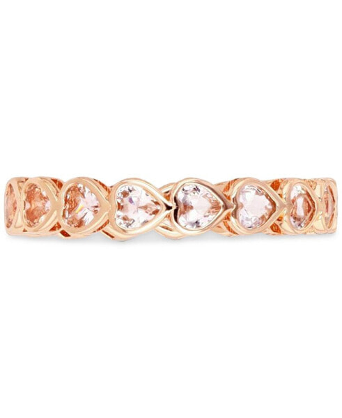 Cubic Zirconia Heart Band (Also in Lab-Created Morganite)