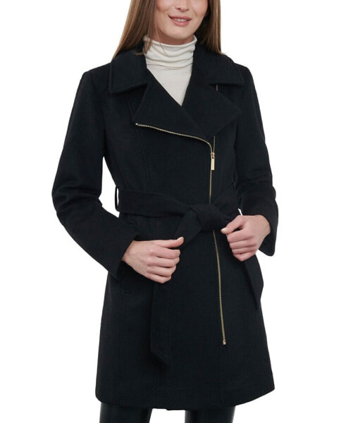 Пальто женское с асимметричным воротником из шерсти Michael Kors